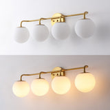 Louis Parisian Globe 31" 4-Light Metal/Frosted Glass Modern Contemporary LED Vanity Light