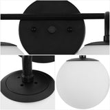 Louis Parisian Globe 31" 4-Light Metal/Frosted Glass Modern Contemporary LED Vanity Light