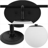 Louis Parisian Globe 31" 4-Light Metal/Frosted Glass Modern Contemporary LED Vanity Light