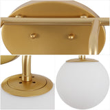 Louis Parisian Globe 31" 4-Light Metal/Frosted Glass Modern Contemporary LED Vanity Light