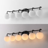 Louis Parisian Globe 31" 4-Light Metal/Frosted Glass Modern Contemporary LED Vanity Light