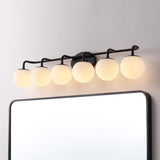 Louis Parisian Globe 31" 4-Light Metal/Frosted Glass Modern Contemporary LED Vanity Light