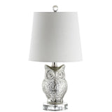 Night Owl 19" Glass/Crystal LED Table Lamp - JONATHAN Y