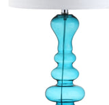 Madeline 35" Curved Glass LED Table Lamp - JONATHAN Y