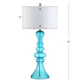 Madeline 35" Curved Glass LED Table Lamp - JONATHAN Y