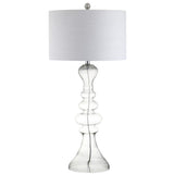 Madeline 35" Curved Glass LED Table Lamp - JONATHAN Y