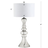 Madeline 35" Curved Glass LED Table Lamp - JONATHAN Y
