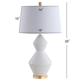 Alba 29" Geometric Ceramic/Metal LED Table Lamp - JONATHAN Y