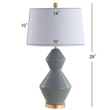Alba 29" Geometric Ceramic/Metal LED Table Lamp - JONATHAN Y