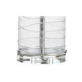 Cole 27.5" Modern Fused Glass Cylinder LED Table Lamp - JONATHAN Y