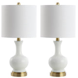 Cox 22" Glass/Metal LED Table Lamp - JONATHAN Y