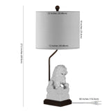 Guardian Lion 27.5" Ceramic Classic Modern LED Table Lamp - JONATHAN Y