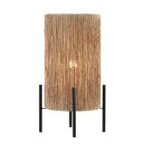 Kai 16.5" Coastal Minimalist Rattan LED Table Lamp - JONATHAN Y