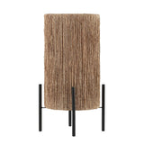 Kai 16.5" Coastal Minimalist Rattan LED Table Lamp - JONATHAN Y
