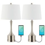 Cooper 26" Classic French Country Iron LED Table Lamp with USB Charging Port - JONATHAN Y