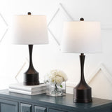 Cooper 26" Classic French Country Iron LED Table Lamp with USB Charging Port - JONATHAN Y