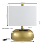 Calix 20" Mid-Century Glam Ceramic/Iron LED Table Lamp - JONATHAN Y