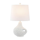Charlotte 24" Minimalist Designer Iron/Resin Oval Shade LED Table Lamp - JONATHAN Y