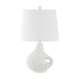 Charlotte 24" Minimalist Designer Iron/Resin Oval Shade LED Table Lamp - JONATHAN Y