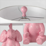 Kairi 21" Modern Shabby Chic Resin/Iron Happy Elephant LED Kids' Table Lamp with Phone Stand - JONATHAN Y