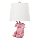 Kairi 21" Modern Shabby Chic Resin/Iron Happy Elephant LED Kids' Table Lamp with Phone Stand - JONATHAN Y