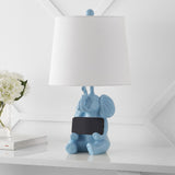 Kairi 21" Modern Shabby Chic Resin/Iron Happy Elephant LED Kids' Table Lamp with Phone Stand - JONATHAN Y