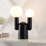 Leif 19" 2-Light Modern Mid-Century Resin/Iron/Frosted Glass Nordic Cactus LED Table Lamp - JONATHAN Y