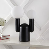 Leif 19" 2-Light Modern Mid-Century Resin/Iron/Frosted Glass Nordic Cactus LED Table Lamp - JONATHAN Y