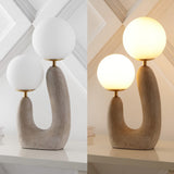 Oona 18" 2-Light Mid-Century Scandinavian Resin/Iron/Frosted Glass Cactus LED Table Lamp - JONATHAN Y