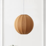 Sia 16" 1-Light Scandinavian Japandi Adjustable Lantern Metal with Ribbed Cocoon Globe Shade LED Pendant