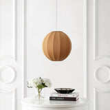 Sia 16" 1-Light Scandinavian Japandi Adjustable Lantern Metal with Ribbed Cocoon Globe Shade LED Pendant