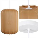 Aurelia 13.75" 1-Light Scandinavian Japandi Adjustable Lantern Metal with Ribbed Cocoon Capsule Shade LED Pendant