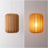 Aurelia 13.75" 1-Light Scandinavian Japandi Adjustable Lantern Metal with Ribbed Cocoon Capsule Shade LED Pendant