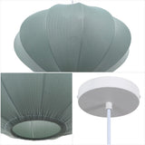 Kira 18.38" 1-Light Scandinavian Japandi Adjustable Lantern Metal with Ribbed Cocoon UFO Saucer Shade LED Pendant