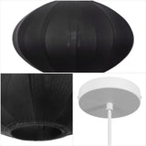 Kira 18.38" 1-Light Scandinavian Japandi Adjustable Lantern Metal with Ribbed Cocoon UFO Saucer Shade LED Pendant