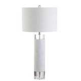 Hunter 32" Marble/Crystal LED Table Lamp - JONATHAN Y