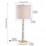Claire 28.5" Crystal LED Table Lamp Clear/Brass (Set of 2) – DIM