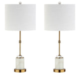 Harper 27" Marble/Crystal LED Table Lamp - JONATHAN Y