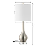 Dylan 25" Metal/Crystal Teardrop LED Table Lamp - JONATHAN Y