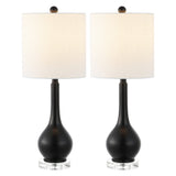 Dylan 25" Metal/Crystal Teardrop LED Table Lamp - JONATHAN Y