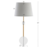Spencer 34" Crystal/Metal LED Table Lamp - JONATHAN Y