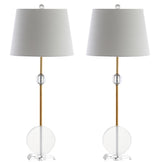 Spencer 34" Crystal/Metal LED Table Lamp - JONATHAN Y