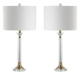 Mark 28" Crystal/Metal LED Table Lamp - JONATHAN Y