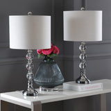 Paul 26" Crystal/Metal LED Table Lamp - JONATHAN Y