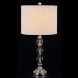Paul 26" Crystal/Metal LED Table Lamp - JONATHAN Y