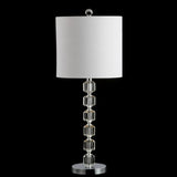 Cary 27.5" Modern Stacked Crystal/Metal LED Table Lamp - JONATHAN Y