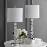 Cary 27.5" Modern Stacked Crystal/Metal LED Table Lamp - JONATHAN Y