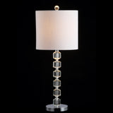 Cary 27.5" Modern Stacked Crystal/Metal LED Table Lamp - JONATHAN Y