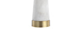 Travis 26.5" Marble/Iron Gold Modern Column LED Table Lamp - JONATHAN Y