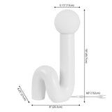 Katya 18" Scandinavian Minimalist Ceramic Spiral Tube LED Table Lamp - JONATHAN Y